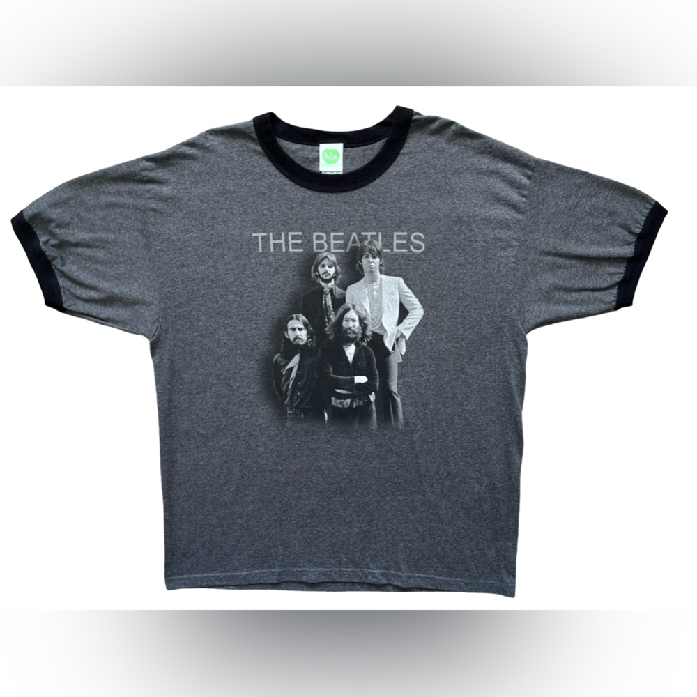 Mens The Beatles 2004 Band Graphic Print Gray T-Shirt Size 2XL